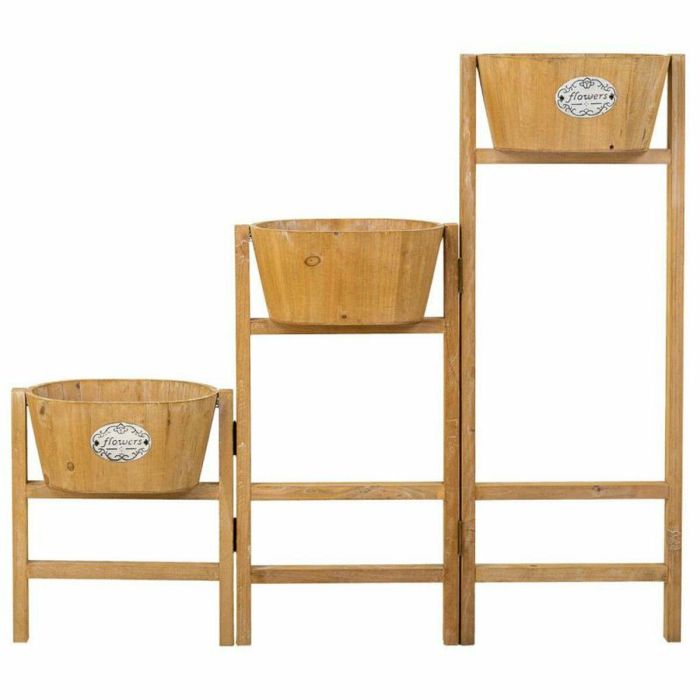 Soporte para Maceta Alexandra House Living Marrón Madera de Paulonia 18 x 79 x 89 cm 6 Soporte para Maceta Alexandra House Living Marrón Madera de Paulonia 18 x 79 x 89 cm 6