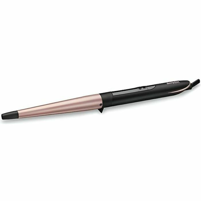 Babyliss C454E Tenacilla Cónica Rizadora Rose Quartz, Ondulador de Pelo Cerámica Cuarzo 210°C para Ondas Largas
