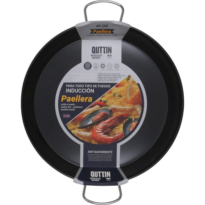 Paellera Antiadherente para Inducción 40 cm Quttin (6 Unidades) 1 Paellera Antiadherente para Inducción 40 cm Quttin (6 Unidades) 1