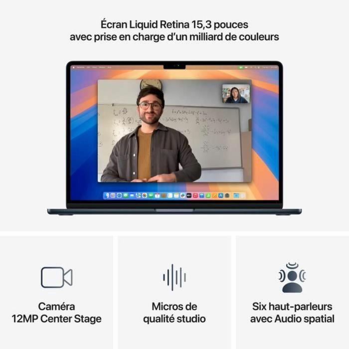 Apple MW1M3FNA MacBook Air M4 15,3" (2025) 16GB RAM 512GB SSD 10 Núcleos CPU 10 Núcleos GPU Medianoche 2 Apple MW1M3FNA MacBook Air M4 15,3" (2025) 16GB RAM 512GB SSD 10 Núcleos CPU 10 Núcleos GPU Medianoche 2