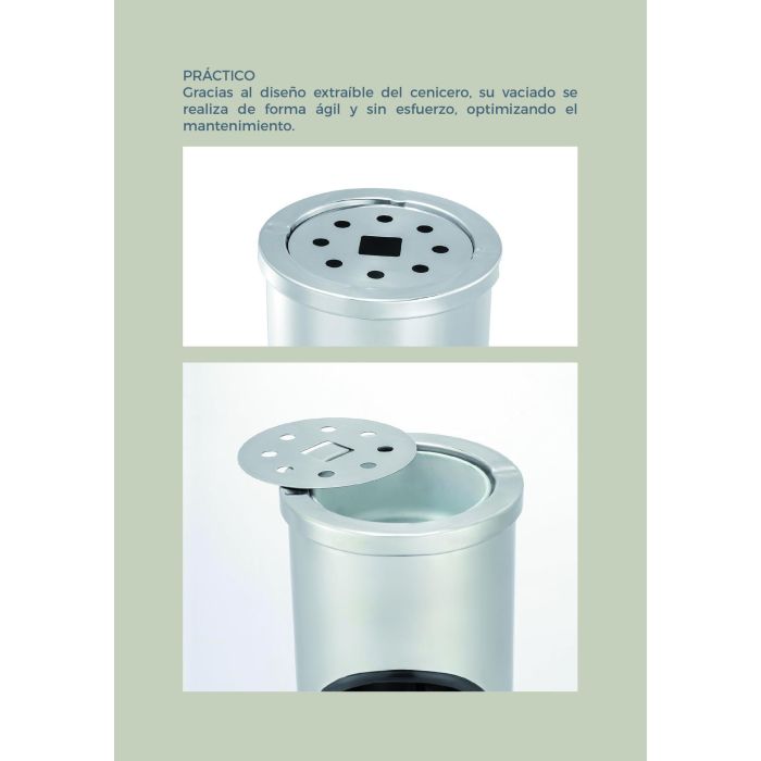 Papelera-Cenicero Ss 8L Inde Confortime (4 Unidades) 1 Papelera-Cenicero Ss 8L Inde Confortime (4 Unidades) 1