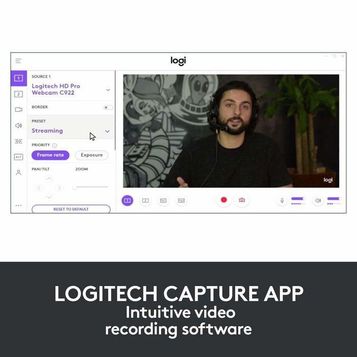 Logitech BRIO 4K STREAM EDITION Cámara Web Ultra HD 4K HDR 1080p/60fps Campo de Visión Ajustable Optimizada para Streaming 12
