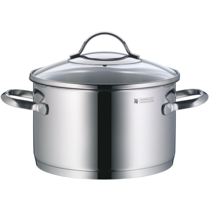 WMF Provence Plus - Set de Ollas y Cacerolas: Olla Baja 2.5L, Ollas Altas 1.9L, 3.3L, 5.7L y Cazo 1.7L, Plata 3