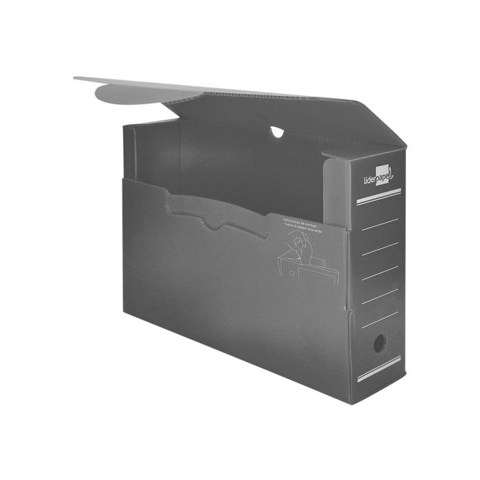 Caja Archivo Definitivo Plastico Liderpapel Gris 387x275x105 mm 5 unidades 5