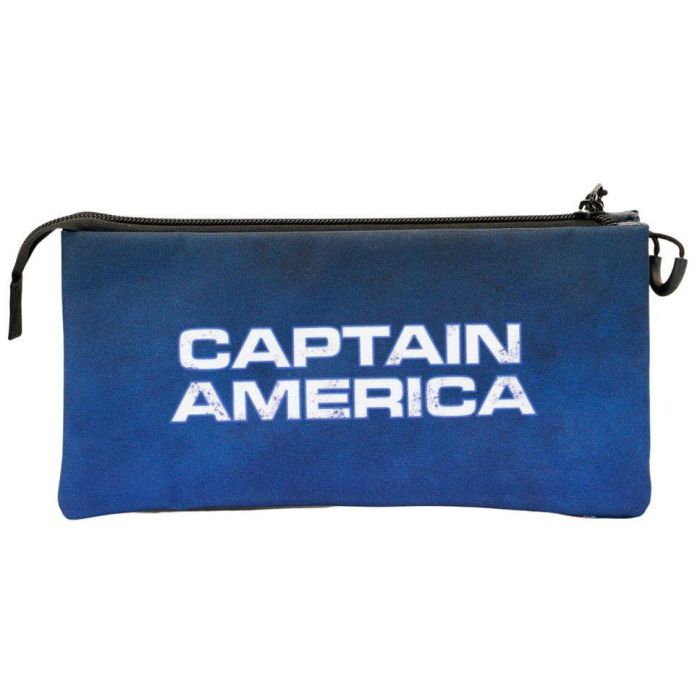 Estuche Portatodo Triple FAN Full Marvel Capitán América Azul 2