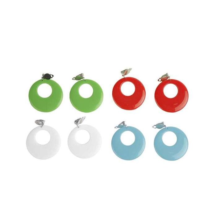 2 pendientes flamenca blanco 4,5 cm 1 2 pendientes flamenca blanco 4,5 cm 1