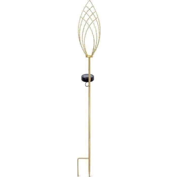 Garden Id 70703455 Linterna solar Epi Gold Ø11 h81 cm Autonomía 6-8h Batería AAA recargable Garden Id 70703455 Linterna solar Epi Gold Ø11 h81 cm Autonomía 6-8h Batería AAA recargable