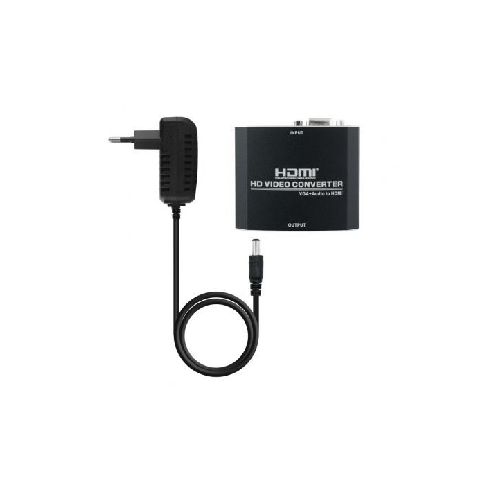 Adaptador VGA a HDMI con Audio NANOCABLE 10.16.2101-BK 0 Adaptador VGA a HDMI con Audio NANOCABLE 10.16.2101-BK 0