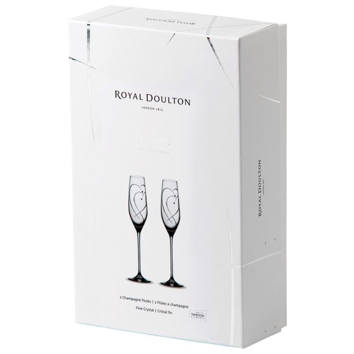 Set 2 Copas Champán Corazones Royal Doulton 1