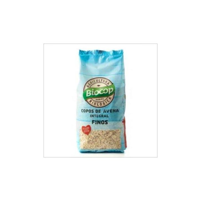 BIOCOP Copos de Avena Finos Integrales Bio 500g, Ideales para Yogur, Bebidas o Porridge