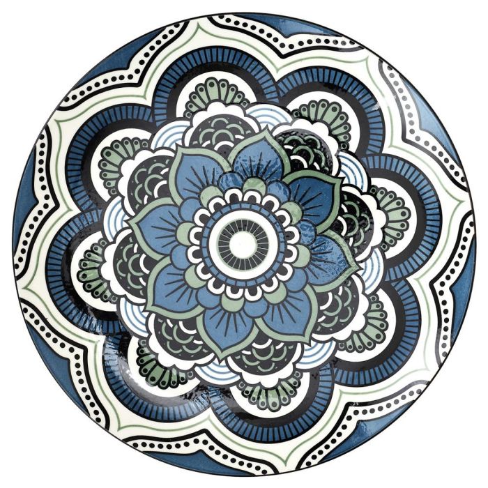 Home Deco Factory Mirage Plato Llano Mandala Azul Diámetro 26 cm 0 Home Deco Factory Mirage Plato Llano Mandala Azul Diámetro 26 cm 0