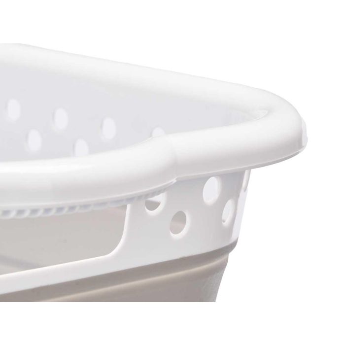 Cesto Plegable Rectangular 16L Arte Regal 54x39x23.5 cm Blanco/Gris (6 Unidades) 3 Cesto Plegable Rectangular 16L Arte Regal 54x39x23.5 cm Blanco/Gris (6 Unidades) 3