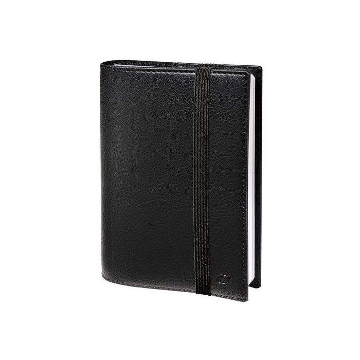 Agenda Anual (2026) Quo Vadis Time&Life Pocket Ml Sobrecubierta Wire-O Tapa Simil Piel Con Goma 100X150 S/V 2 Pag. Negro