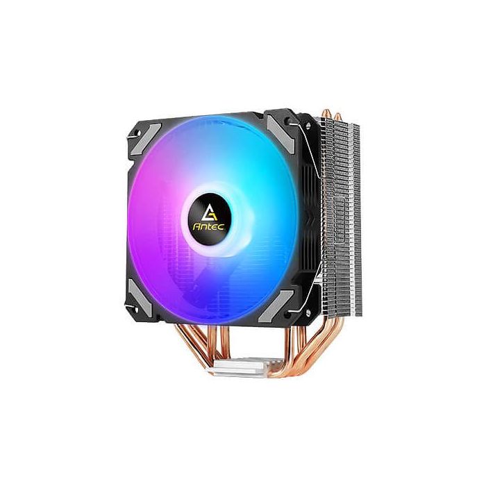 Antec A400i Refrigerador de aire para Conjunto de chips con Ventilador 12 cm, 800-1800 RPM, 72 CFM, Negro/Cobre/Plata Antec A400i Refrigerador de aire para Conjunto de chips con Ventilador 12 cm, 800-1800 RPM, 72 CFM, Negro/Cobre/Plata