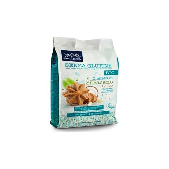 SOTTOLESTELLE Galleta de Trigo Sarraceno y Coco 250g Bio SG, sin gluten, de pastaflora, apta para veganos