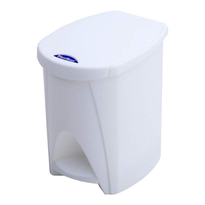 Cubo de Basura con Pedal Plastiken Blanco PVC Cubo de Basura con Pedal Plastiken Blanco PVC