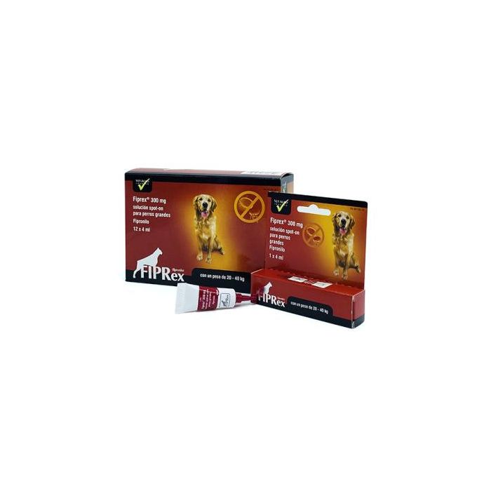 Fiprex L - Pipetas Antiparasitarias para Perros 20-40 kg, 12 Pipetas con Fipronilo Fiprex L - Pipetas Antiparasitarias para Perros 20-40 kg, 12 Pipetas con Fipronilo