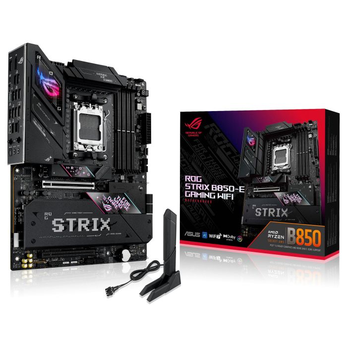 Asus Placa Base ROG STRIX B850-E GAMING WiFi 90MB1J60-M0EAY0 Chipset AMD B850 Zócalo AM5 ATX WiFi 7 Asus Placa Base ROG STRIX B850-E GAMING WiFi 90MB1J60-M0EAY0 Chipset AMD B850 Zócalo AM5 ATX WiFi 7