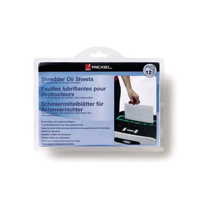 Hojas lubricante para destructora de papel Rexel Azul (12 Unidades) 9