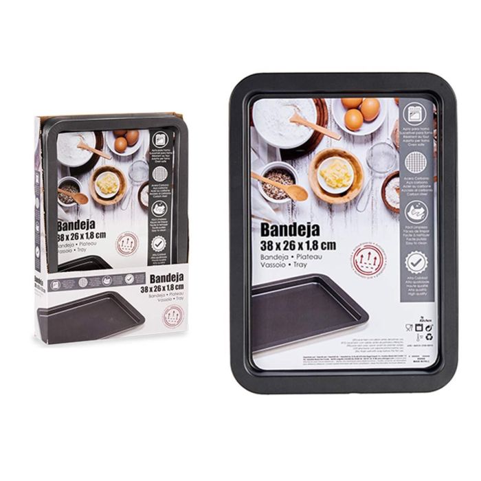 Bandeja Rectangular Metal 38Cm Kinvara (24 Unidades) 2 Bandeja Rectangular Metal 38Cm Kinvara (24 Unidades) 2