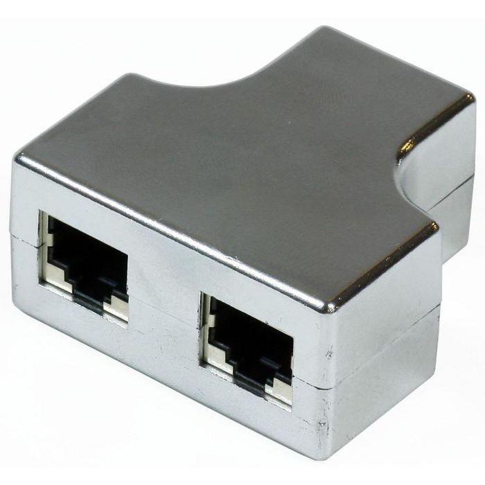MicroConnect MPK402-M Adaptador Y RJ45 a 2xRJ45 H/H 8P para dividir una única conexión de red en dos