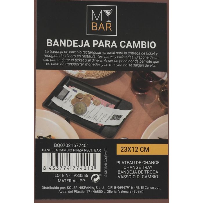 Bandeja Cambio Pinza Rectangular Bar My Bar (24 Unidades) 15 Bandeja Cambio Pinza Rectangular Bar My Bar (24 Unidades) 15