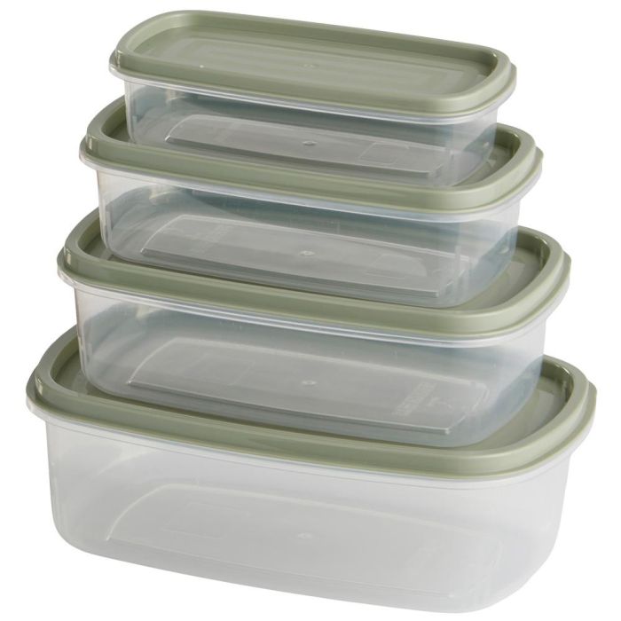 Day Juego Herméticos Rectangular 220ml, 400ml, 600ml y 1L Aptos Congelador Microondas Lavavajillas Libres BPA 5