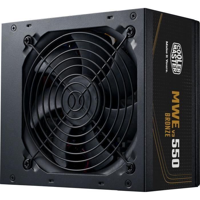 Cooler Master MWE Bronze 550W V2 Fuente Alimentación PC 230V 80 Plus Bronze con Cables Planos Negros y 5 Años Garantía