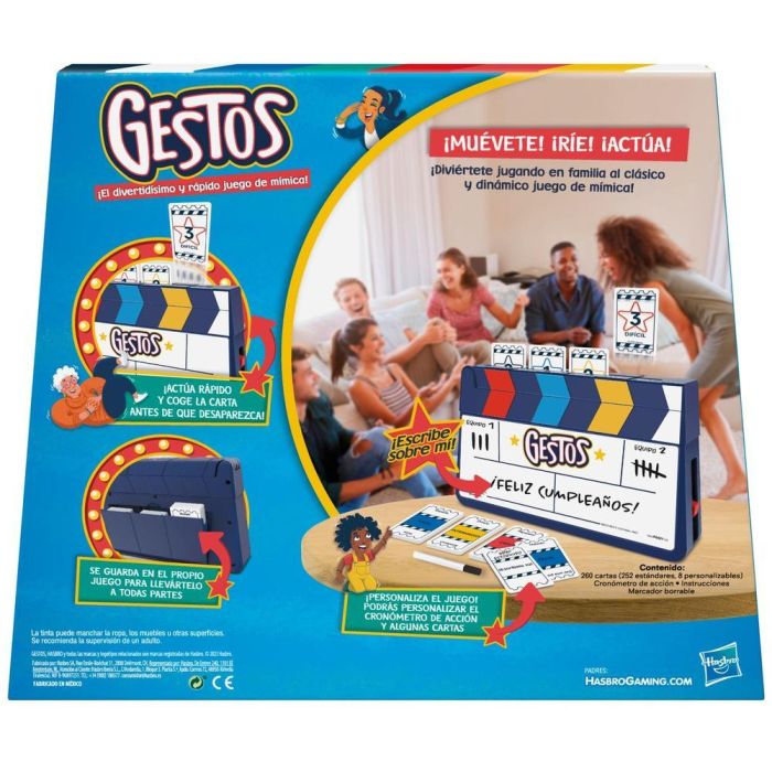 Hasbro Games F6421 Gestos Juego de Mesa de Mímicas para Niños y Adultos +8 Años Recomendado 0 Hasbro Games F6421 Gestos Juego de Mesa de Mímicas para Niños y Adultos +8 Años Recomendado 0