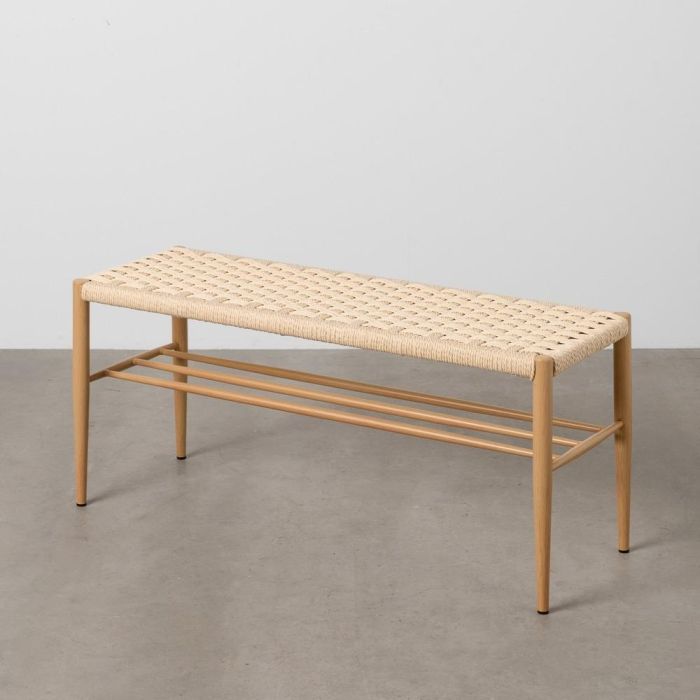 Banco Natural Cuerda-Metal 100 X 35 X 46 cm