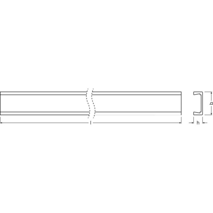 [LVE-4058075278226] Ledvance Perfíl Plano Tiras LED -PF02/U/16X5/10/1 1M 1