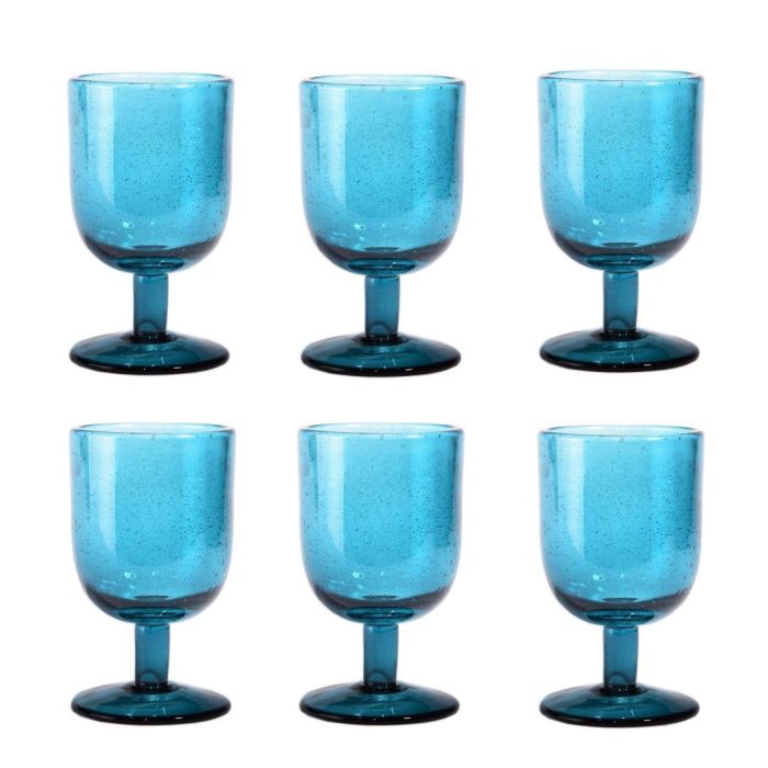Copa Basicos DKD Home Decor Turquesa 8 x 14 x 8 cm Set de 6 Copa Basicos DKD Home Decor Turquesa 8 x 14 x 8 cm Set de 6