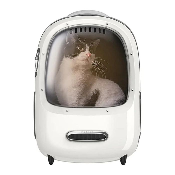 Petkit Breezy 2 Transportín Rígido para Mascotas con Ventilador - Mochila de Carga Frontal para Gatos y Animales Pequeños, Color Cremeweiß (Blanco Degradado) 1 Petkit Breezy 2 Transportín Rígido para Mascotas con Ventilador - Mochila de Carga Frontal para Gatos y Animales Pequeños, Color Cremeweiß (Blanco Degradado) 1