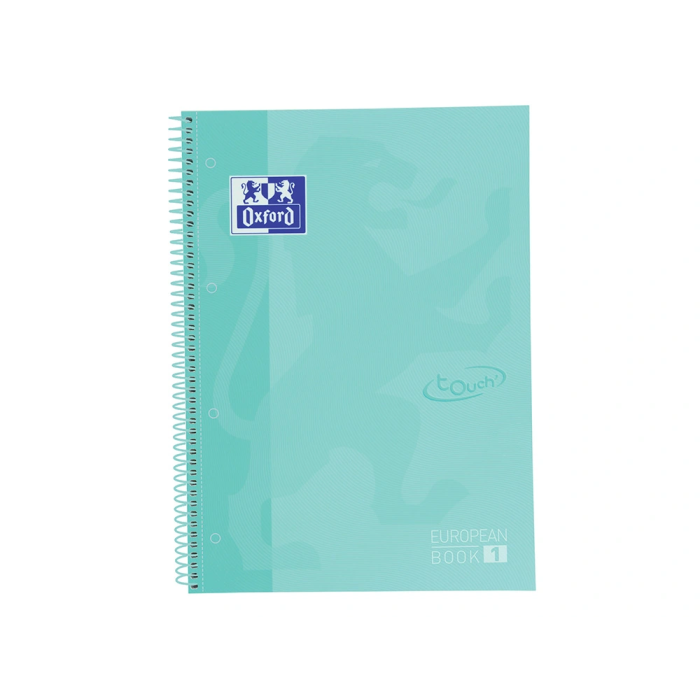 Oxford Europeanbook 1 Write&Erase Cuaderno A4+ 80H Menta Pastel Tapa Extradura Microperforado 5x5 mm (Set de 5) (Set de 5) 1