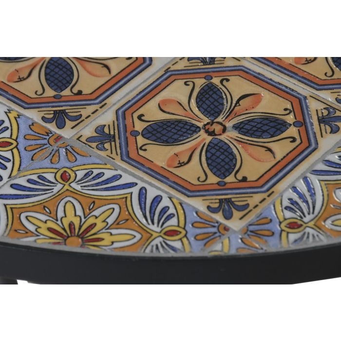 Mesa Terraza Y Jardin DKD Home Decor Negro Multicolor 60 x 71 x 60 cm Set de 3 4