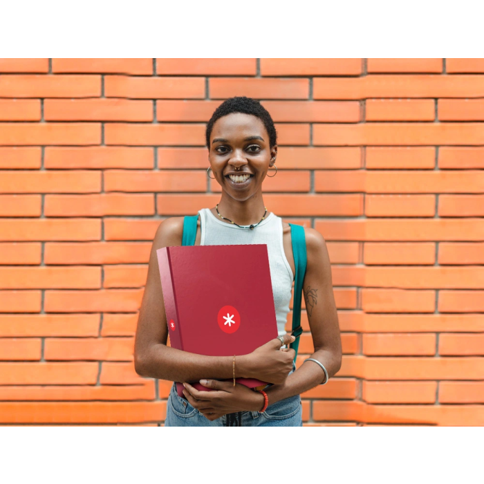 Antartik Carpeta 4 Anillas 40 mm Mixtas Antartik A4 Forrada Color Frambuesa 6