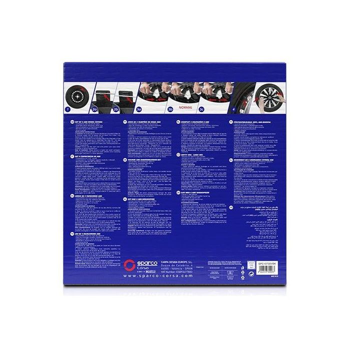 Sparco Tapacubos Sicilia Bicolor 13" Plata-Negro SPC1373SVBK 4 Unidades 2