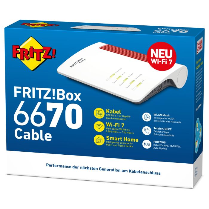 AVM FRITZ!Box 6670 Cable Router Wi-Fi 7 (802.11be) Doble Banda Ethernet Blanco 3