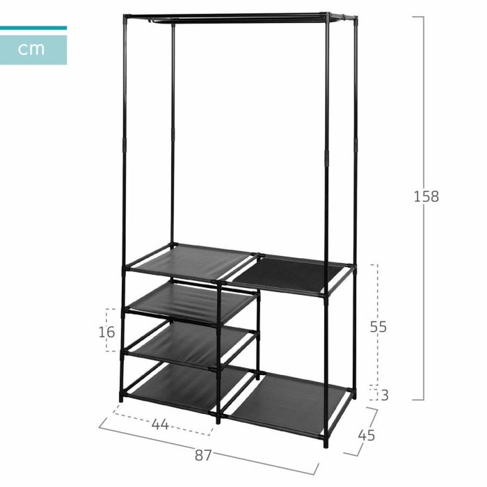 Perchero Max Home Acero 87 x 158 x 45 cm (4 Unidades) 3 Perchero Max Home Acero 87 x 158 x 45 cm (4 Unidades) 3