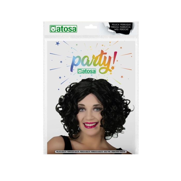 Peluca Rizada Corta Morena - Look Vintage para Disfraces Años 20 y Cabaret 1 Peluca Rizada Corta Morena - Look Vintage para Disfraces Años 20 y Cabaret 1