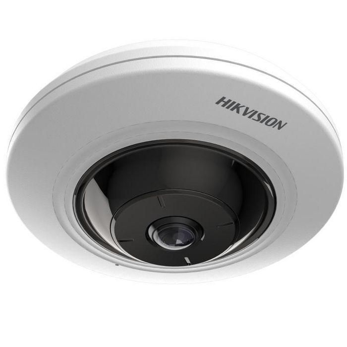 Hikvision Cámara IP fisheye 5M 1.05mm IR8 WDR 12V/PoE. Audio, alarma 2