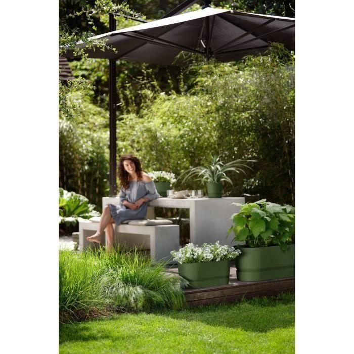 Greenville Oval Planter - Plastic - con ruedas - Ø60 - Green de hoja 4 Greenville Oval Planter - Plastic - con ruedas - Ø60 - Green de hoja 4