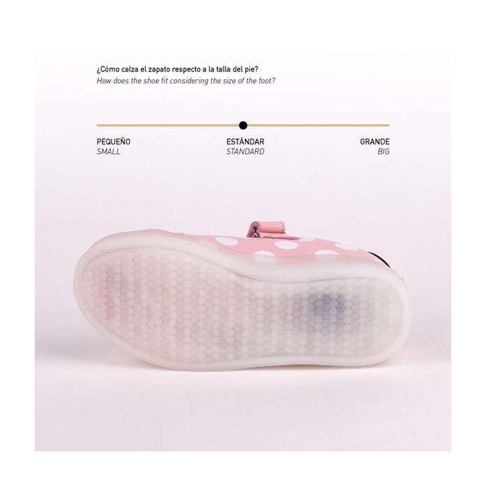 Zapatillas Deportivas con LED Minnie Mouse Velcro Rosa 28 2