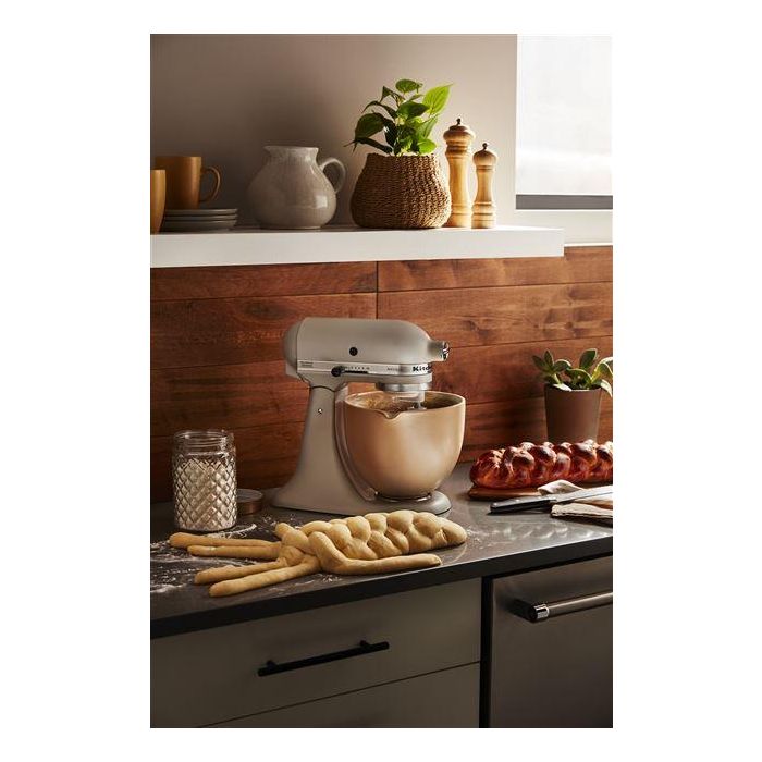 Kitchenaid 5KSM2CB5PFC Bol de Cerámica Fired Clay - Apto Microondas, Horno, Congelador y Lavavajillas, Ligero con Pico Vertedor y Asa 4