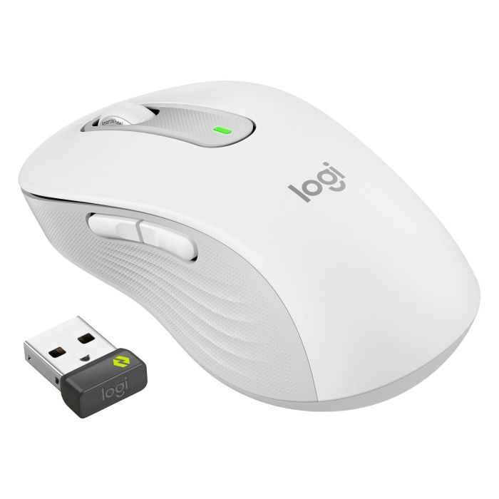 Logitech Signature M650 L Ratón Inalámbrico Bluetooth Bolt USB Receptor, Blanco, Diseñado para Mano Derecha, Tamaño L 2