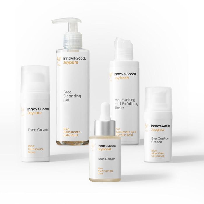 Pack de Rutina Facial Rice InnovaGoods 1 Pack de Rutina Facial Rice InnovaGoods 1