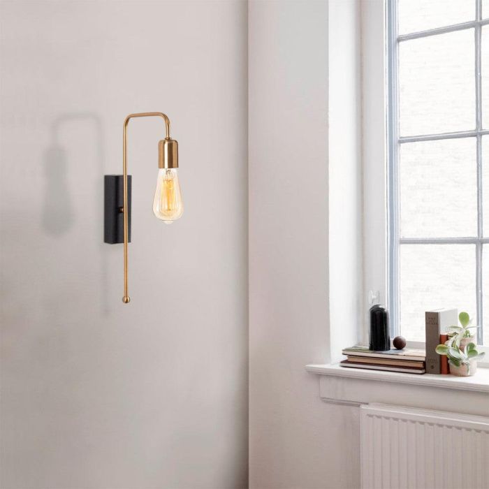 Yucheng OPV-892OPV1220 Aplique de Pared Moderno Mum Vintage Negro 1 x E27 Sin Bombilla 2