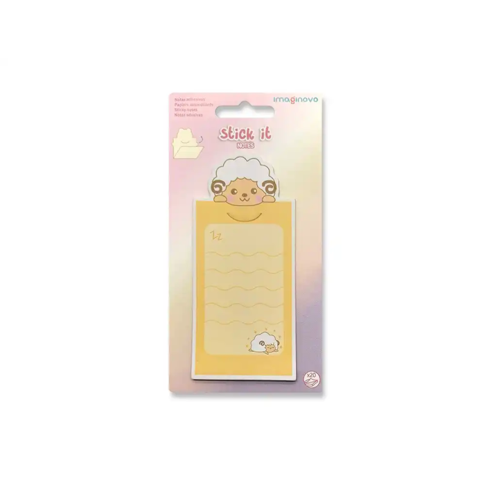 Imaginovo Bloc notas adhesivas con mensaje trasero 20 hojas 85x164 mm 1