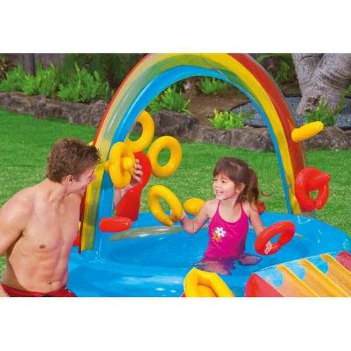 Piscina Hinchable para Niños Intex Parque de juegos Arcoíris 297 x 135 x 193 cm 381 L 1