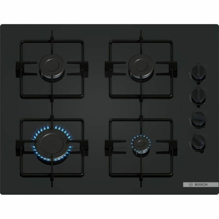 Bosch POP6B6K30 Placa de Gas Serie 2, 4 Quemadores, Color Negro, Medidas 52 x 59 x 5,4 cm Bosch POP6B6K30 Placa de Gas Serie 2, 4 Quemadores, Color Negro, Medidas 52 x 59 x 5,4 cm